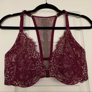 Maroon Very Sexy Unlined Plunge Bra